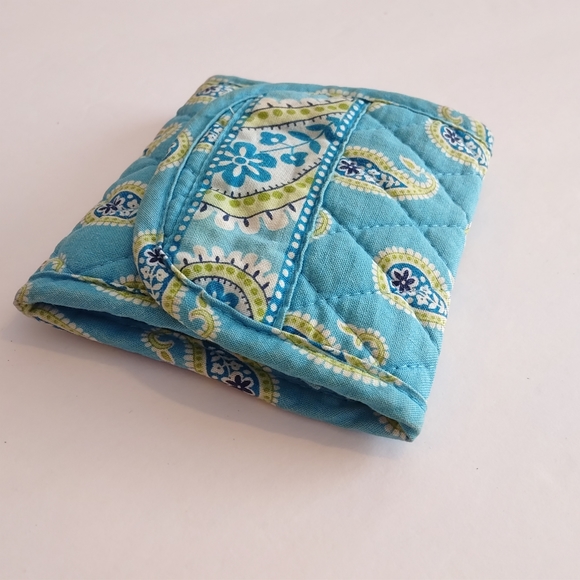 Vera Bradley Tri-fold Wallet Bermuda Blue - Picture 8 of 9